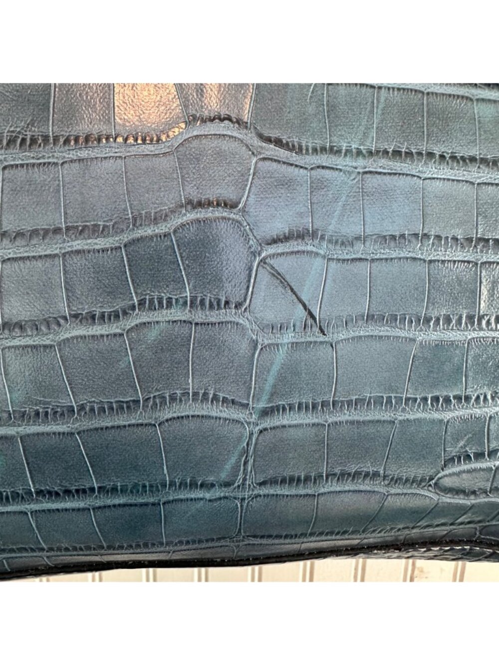 Tommy Hilfiger Vintage Y2K faux leather blue snake skin hand bag purse - Picture 11 of 11